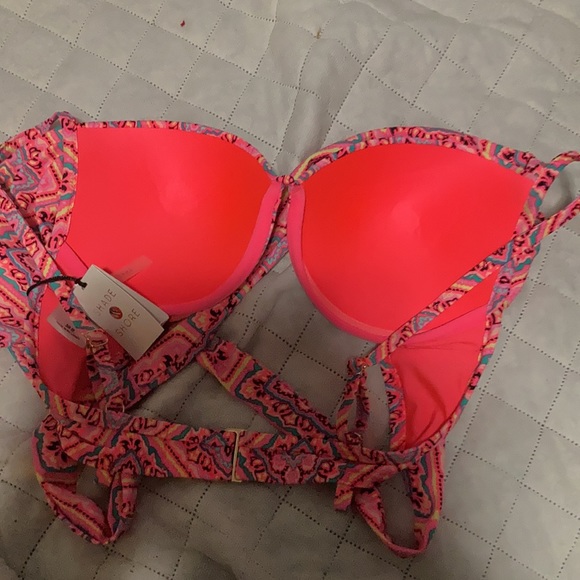 Shade & Shore Swimsuit Bikini Top Pink 38B - Picture 7 of 8